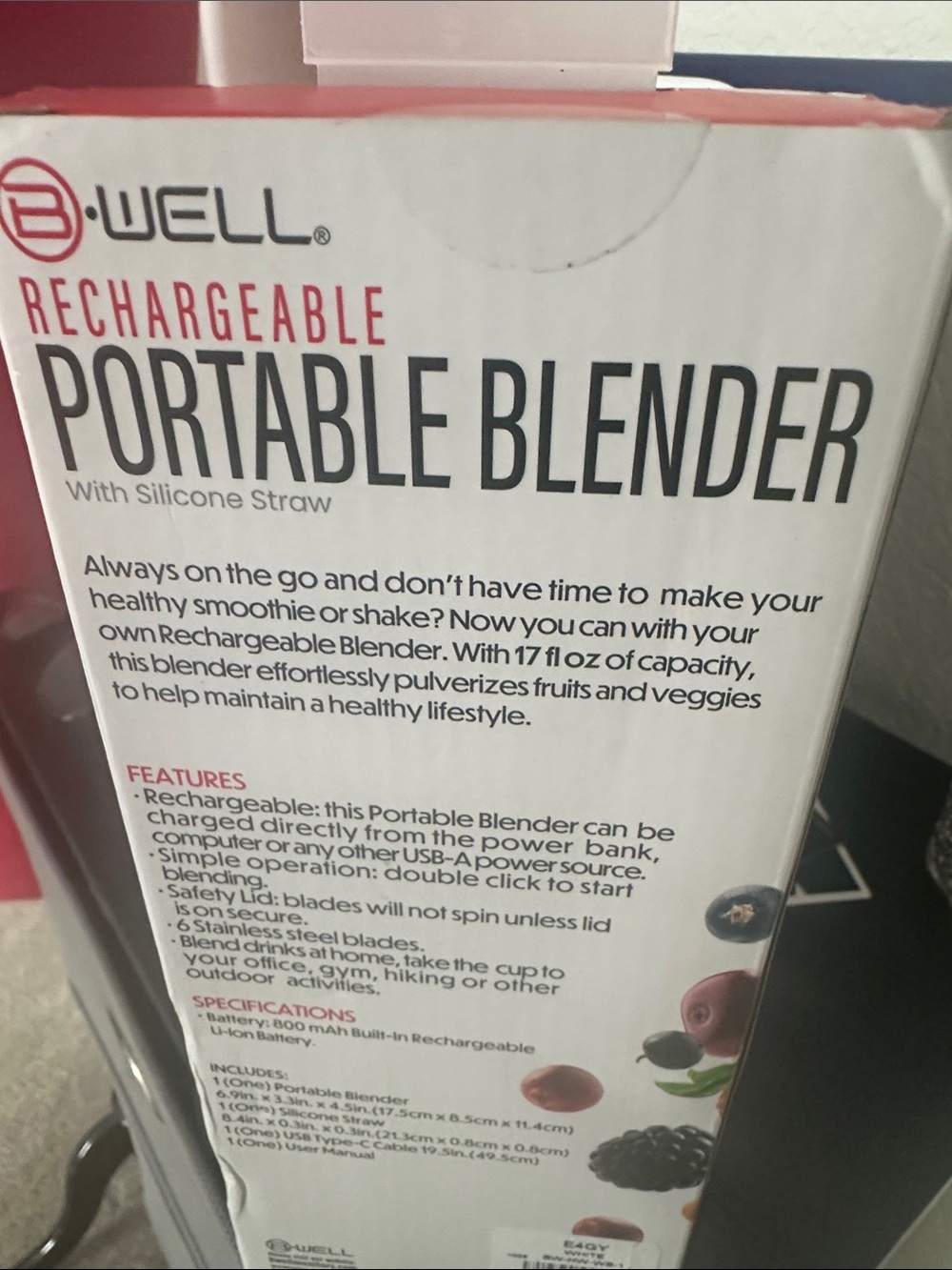 Rechargeable Portable Blender — White - Picture 4 of 5